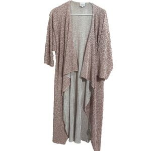 Lularoe Pink Blush White Floral Shirley Duster Size Medium